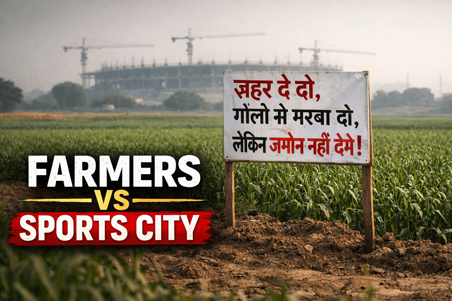 Ground Report from Varanasi Ganjari: Farmers Oppose Sports City Land Plan Near International Stadium
