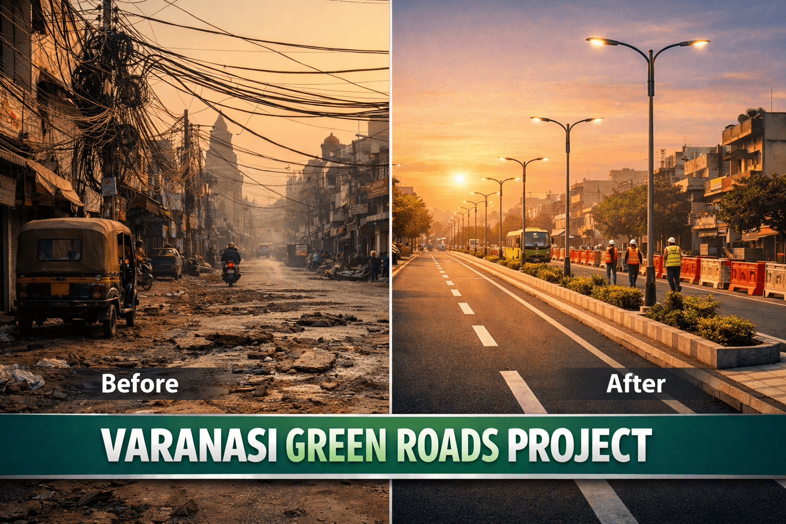 Varanasi Begins ₹47.84 Crore Green Roads Upgrade With Underground Utility Ducts Under CM GRIDS