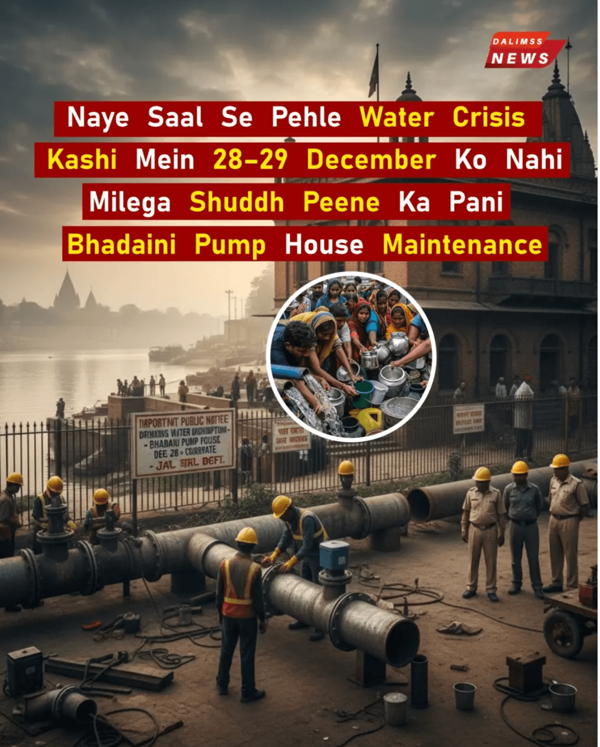 Two-Day Water Supply Disruption in Varanasi Ahead of New Year