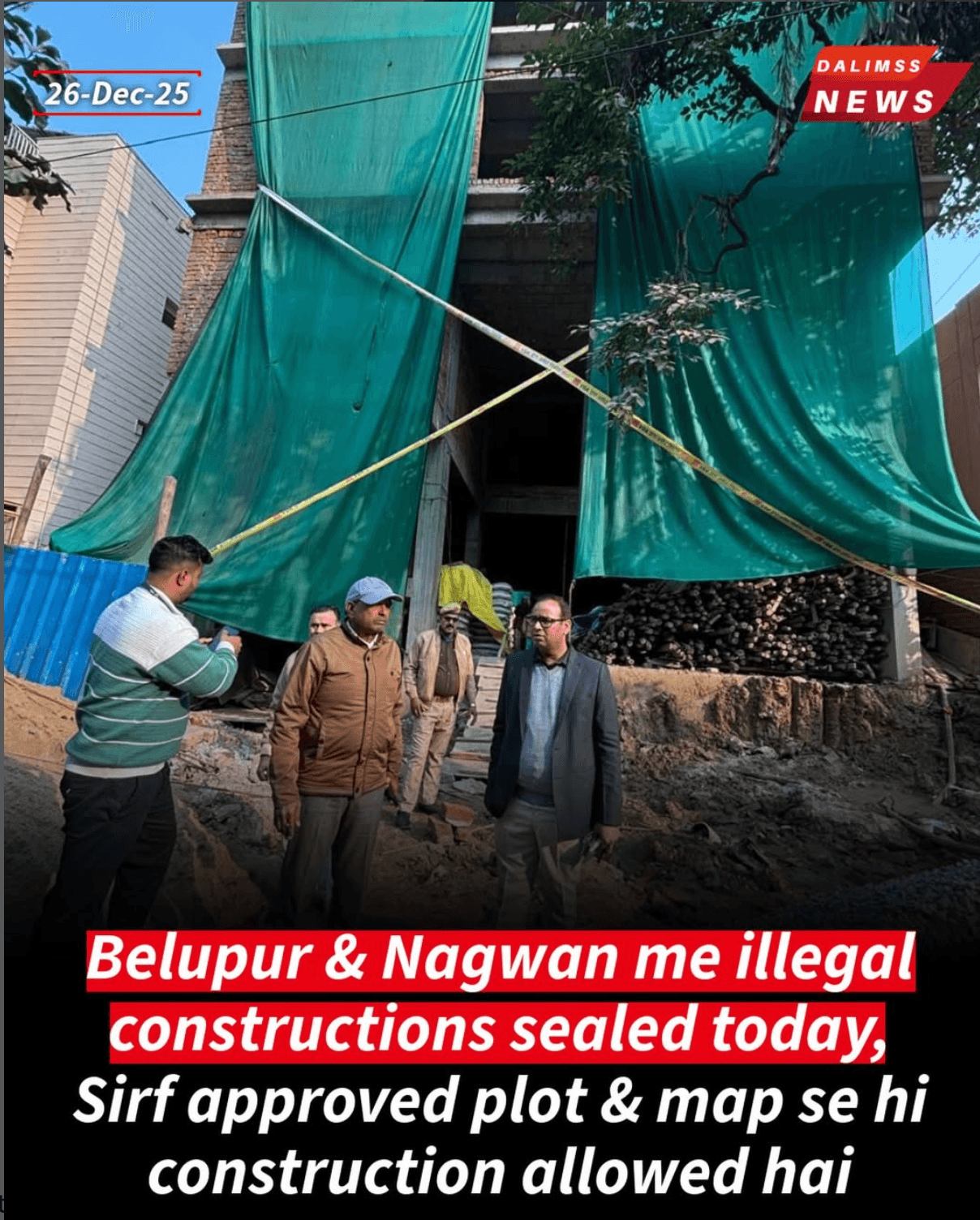 VDA Cracks Down on Illegal Constructions in Zone-4, Multiple Buildings Sealed