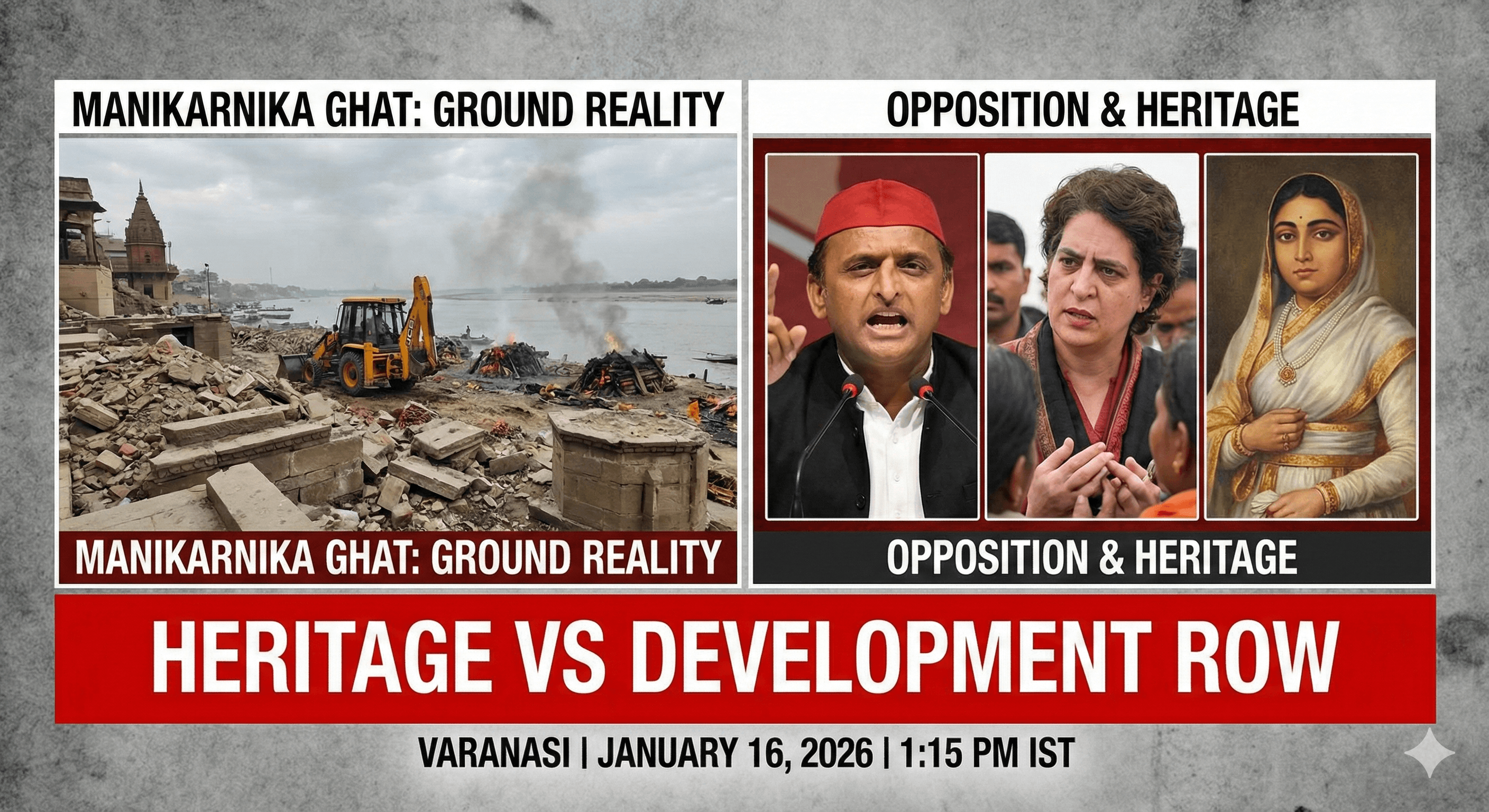 Akhilesh Says Kashi Will Be BJP’s Downfall Priyanka Calls Demolition At Manikarnika A Sin