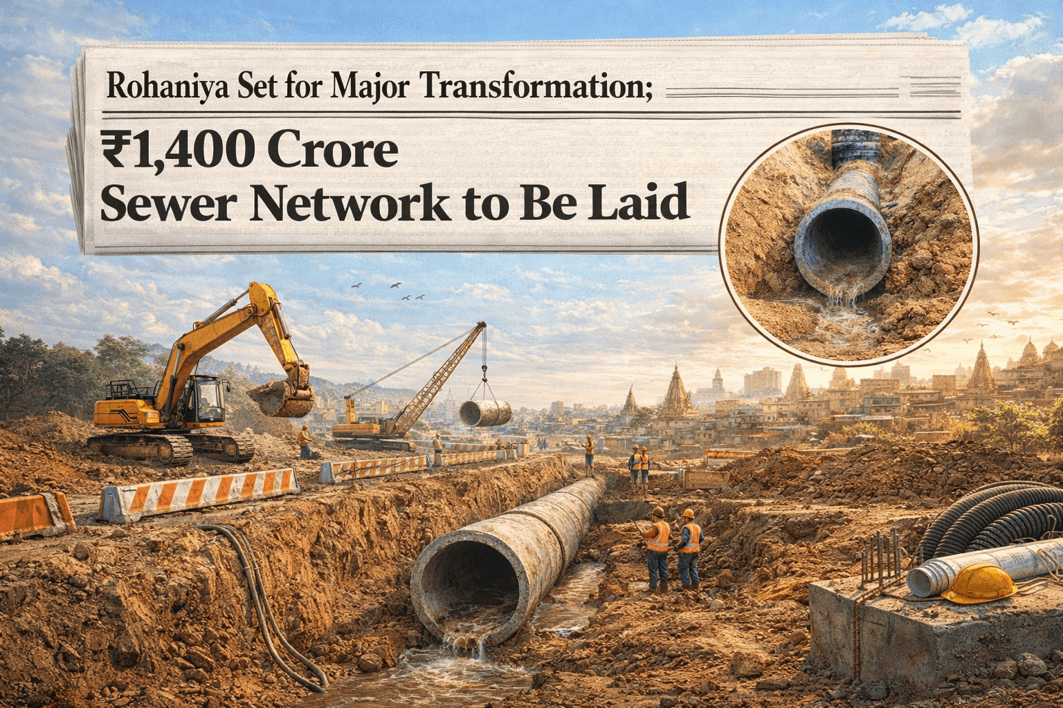 Rohaniya Sewer Project: ₹1,400 Crore Network to Improve Drainage and Sanitation