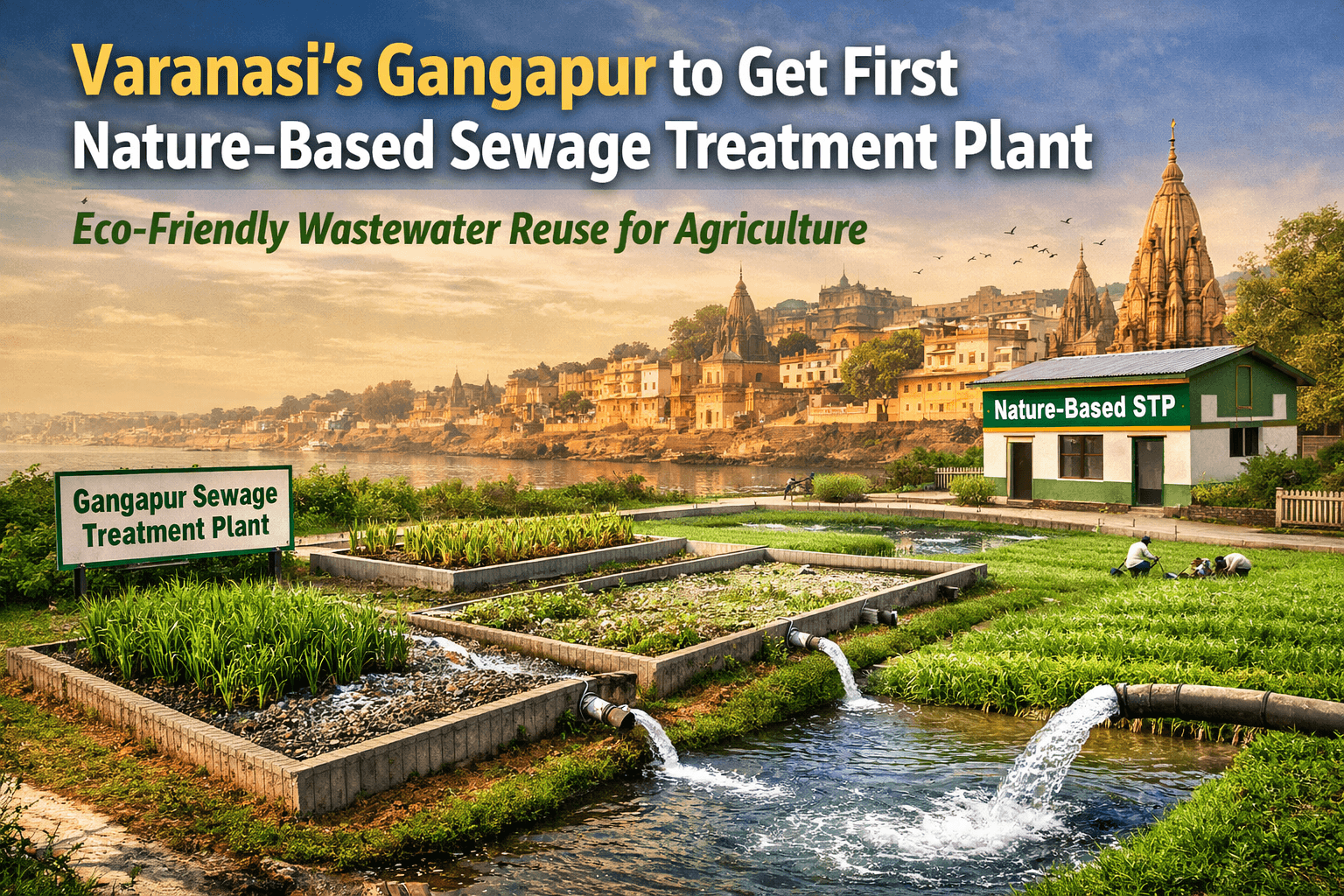 Varanasi’s Gangapur to Get First Nature-Based Sewage Treatment Plant for Eco-Friendly Wastewater Reuse