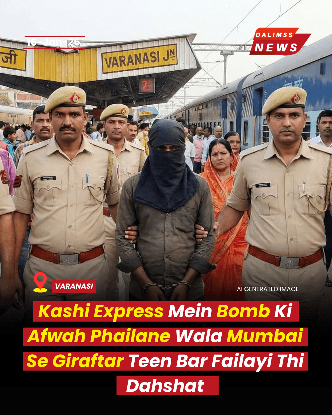 Serial Hoaxer Arrested for Repeated Bomb Threats to Kashi Express