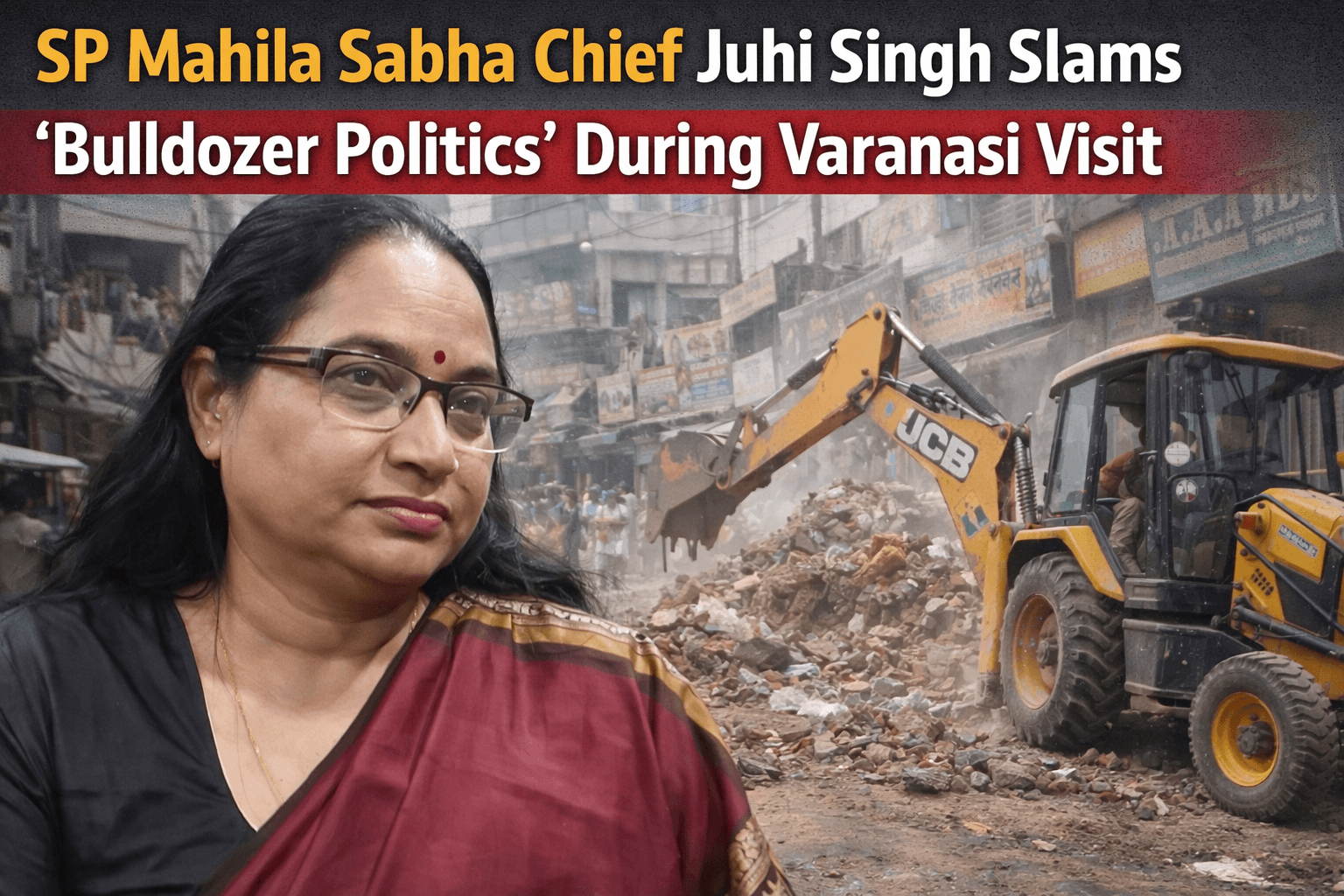 Samajwadi Party Mahila Sabha Chief Juhi Singh Slams ‘Bulldozer Politics’ During Varanasi Visit