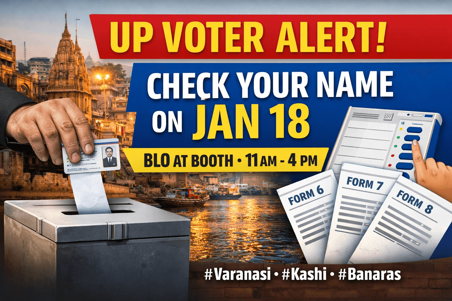 Varanasi Voters Alert: Check Your Name in Electoral Roll on Jan 18, BLOs Available at Booth