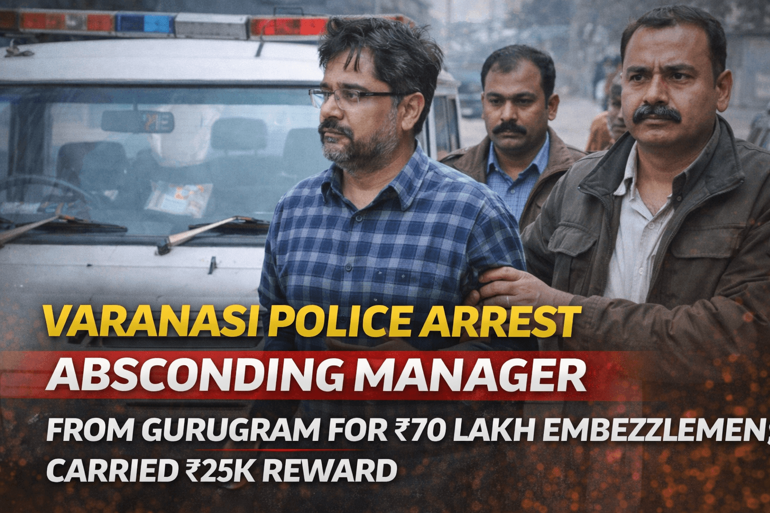Varanasi Police Arrest Absconding Manager From Gurugram For ₹70 Lakh Embezzlement; Carried ₹25k Reward.