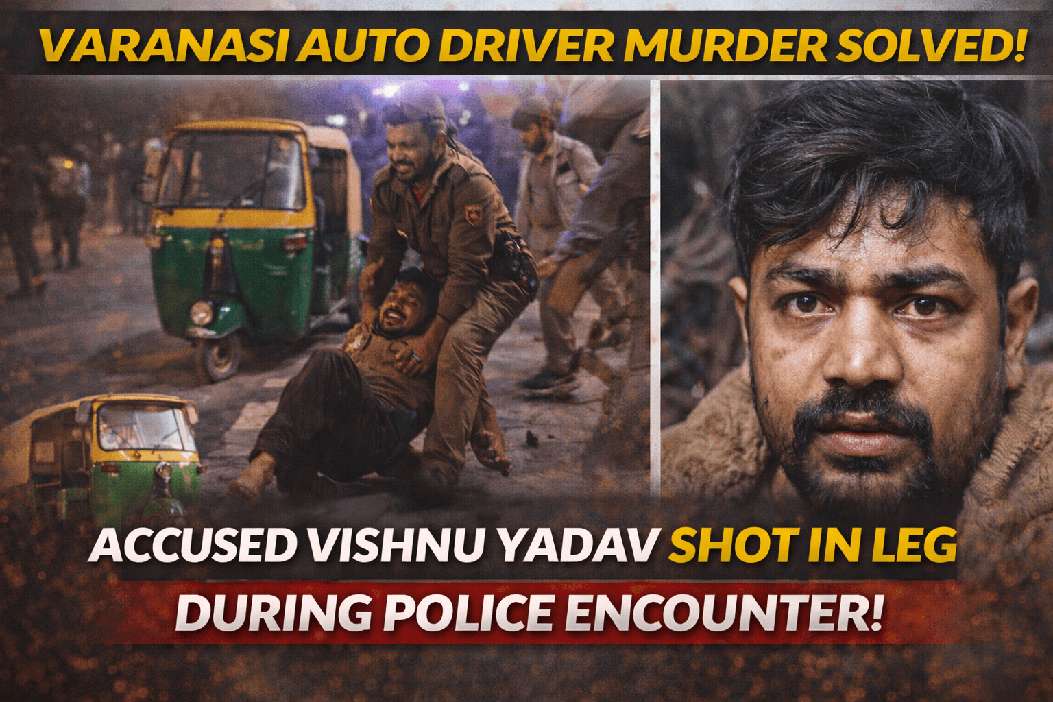 Varanasi Auto Driver Murder Solved: Accused Vishnu Yadav Shot In Leg During Police Encounter