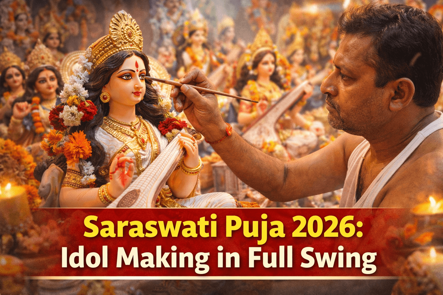 Varanasi Gears Up for Saraswati Puja as Idol Making Peaks