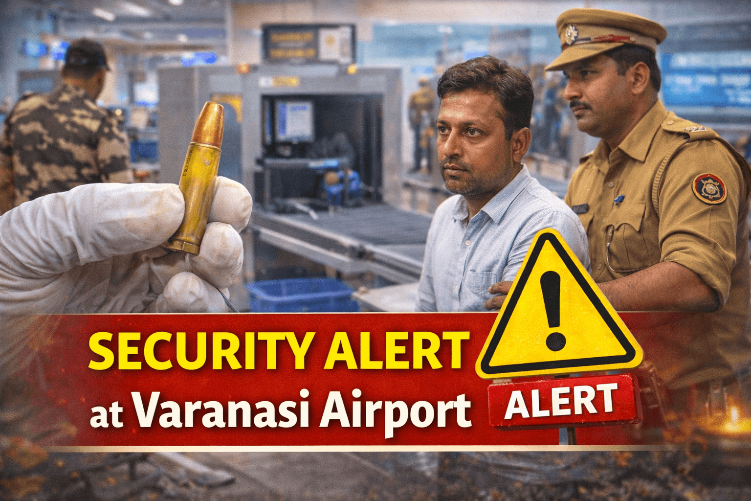 Live Cartridge Found in Passenger’s Bag at Varanasi Airport, CISF Foils Security Breach