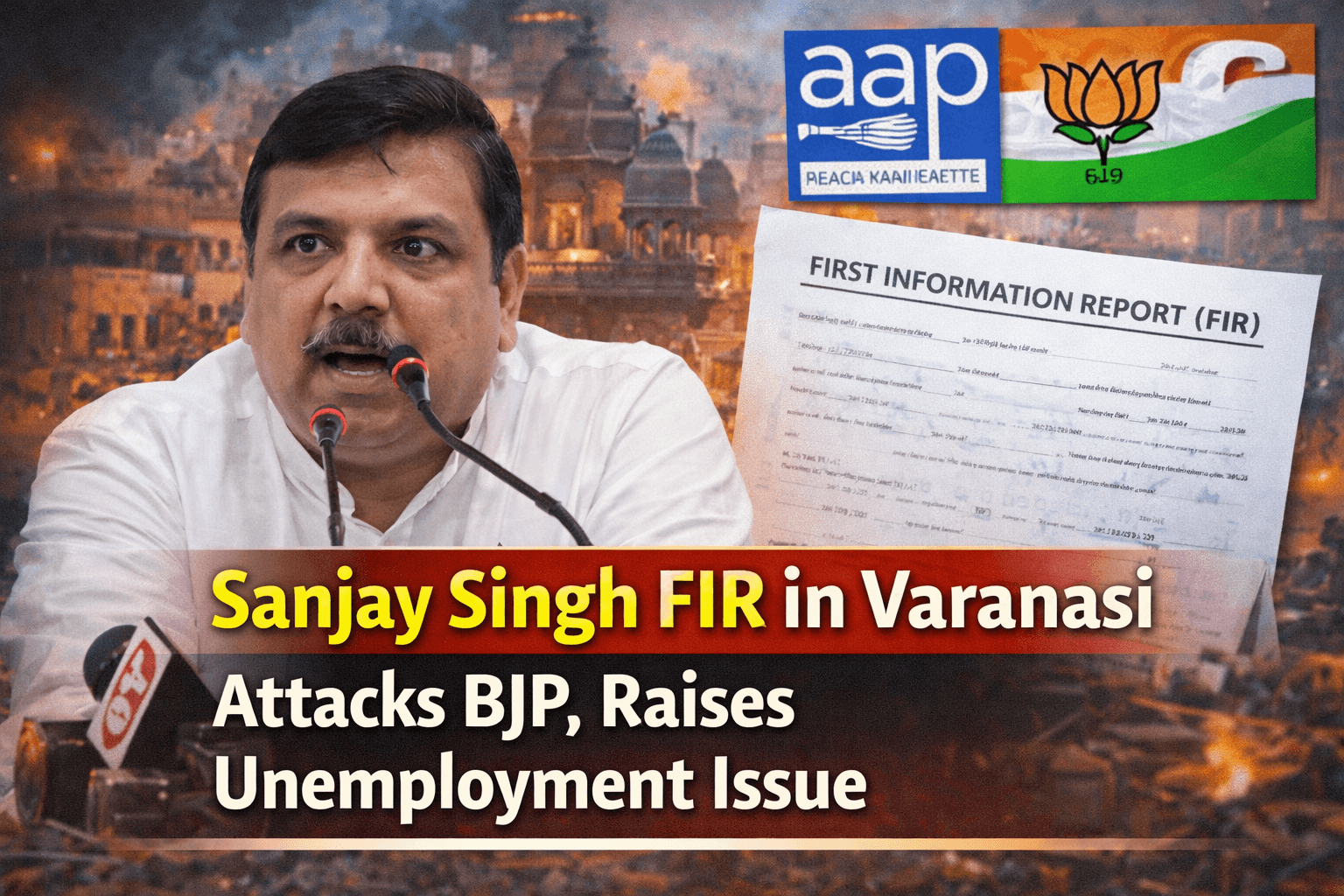 AAP MP Sanjay Singh’s Varanasi Padyatra Ends, FIR Over Manikarnika Ghat Remarks Sparks Controversy