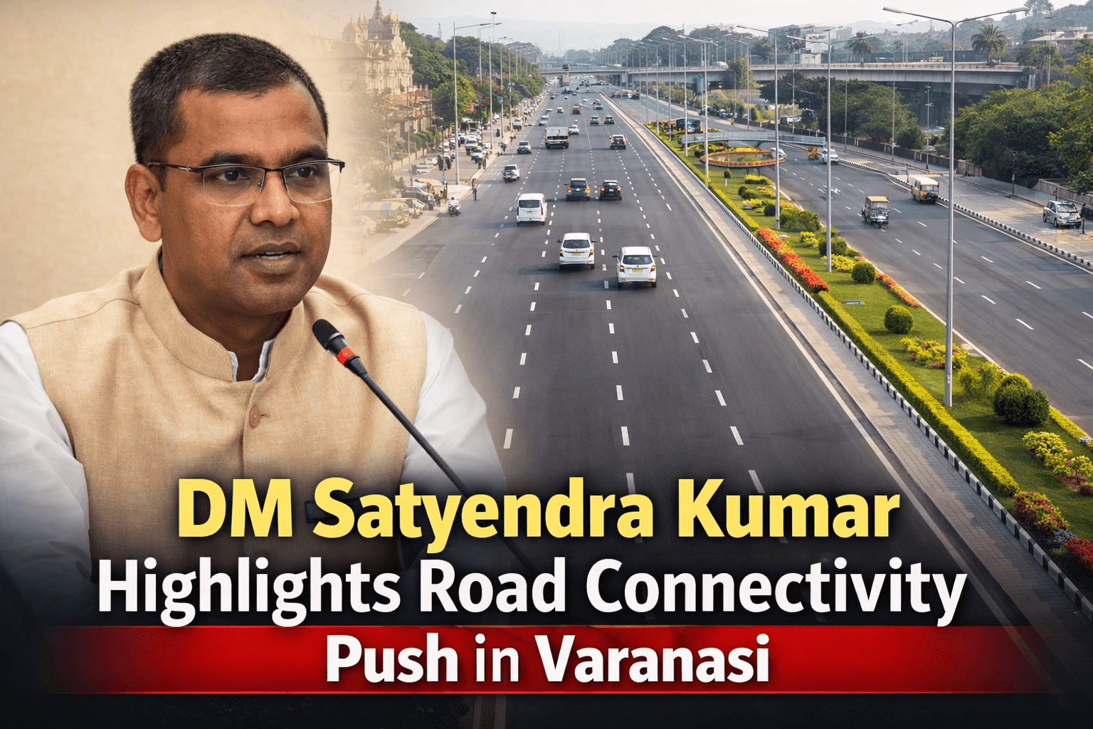 DM Satyendra Kumar Highlights Road Connectivity Push in Varanasi