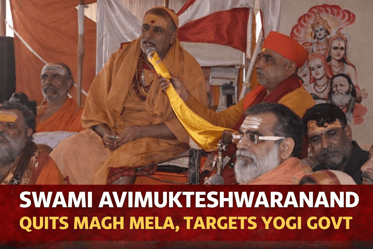 Swami Avimukteshwaranand Quits Prayagraj Magh Mela After Mauni Amavasya Incident, Targets Yogi Govt