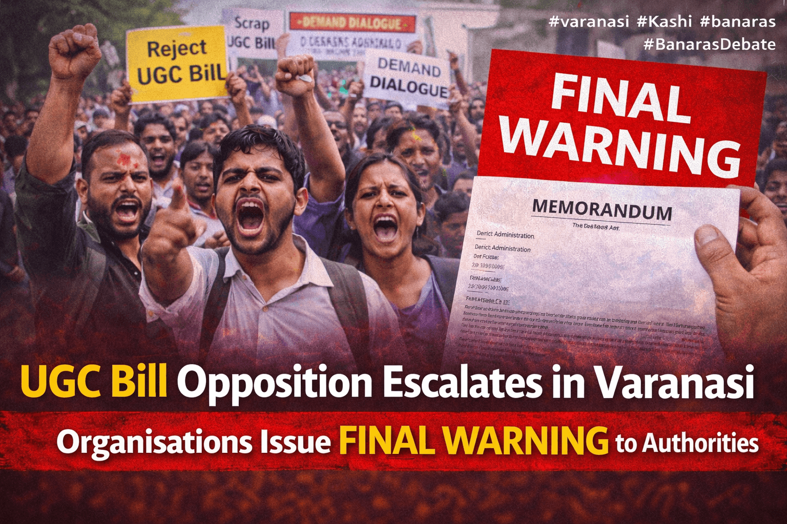 UGC Bill Opposition Escalates in Varanasi as Organisations Issue Final Warning to Authorities