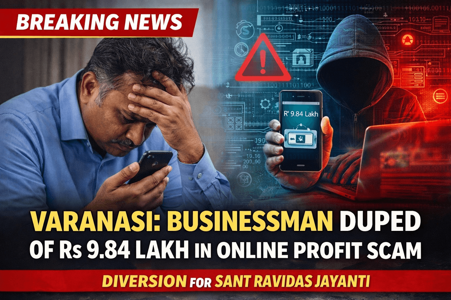Varanasi: Businessman Duped of Rs 9.84 Lakh in Online Profit Scam