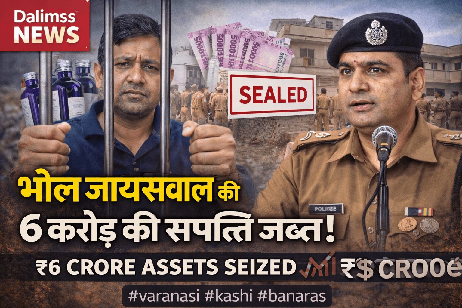 Police Action Against Drug Trafficking Network, ₹6 Crore Assets Attached