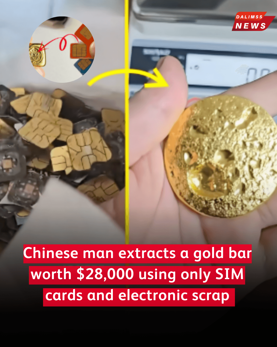 Viral Video Shows Gold Extracted From Old Phones