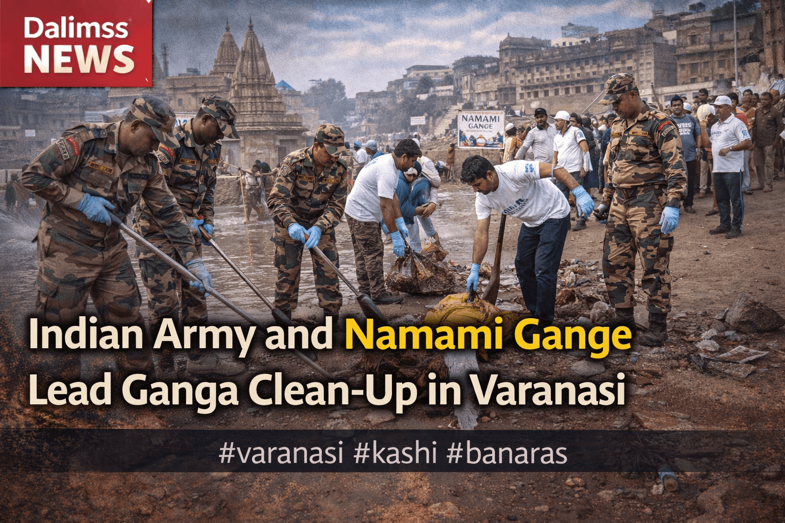World Wetlands Day: Indian Army, Namami Gange Lead Massive Cleanliness Drive Along Ganga in Varanasi