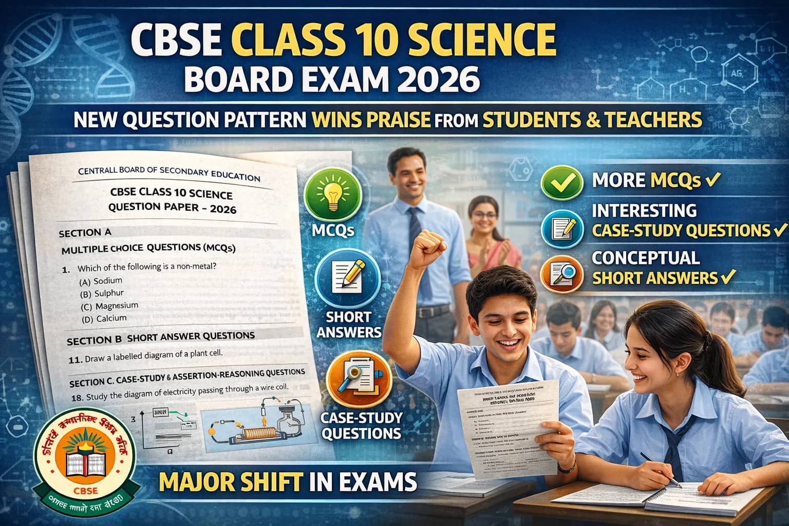 CBSE Class 10 Science Board Exam 2026: New Question Pattern Wins Praise From Students and Teachers