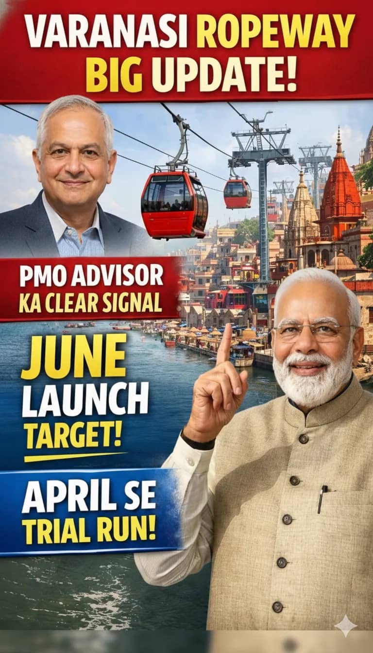 PMO Advisor Tarun Kapoor Directs June Launch for Varanasi Cantt–Godaulia Ropeway, April Trial Run Ordered