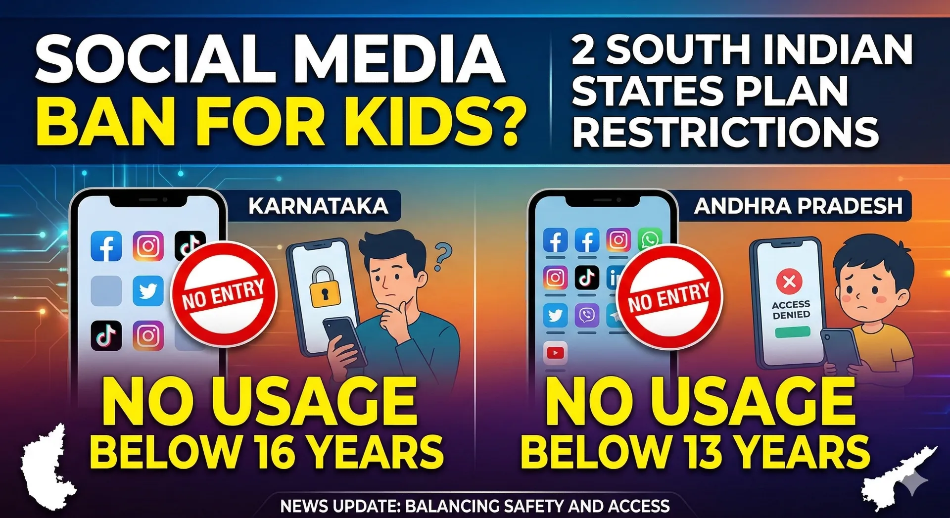 13–16 Saal Se Kam Umar Par Social Media Ban ! Do Rajyon Ke Faisle Ne Badhayi Charcha