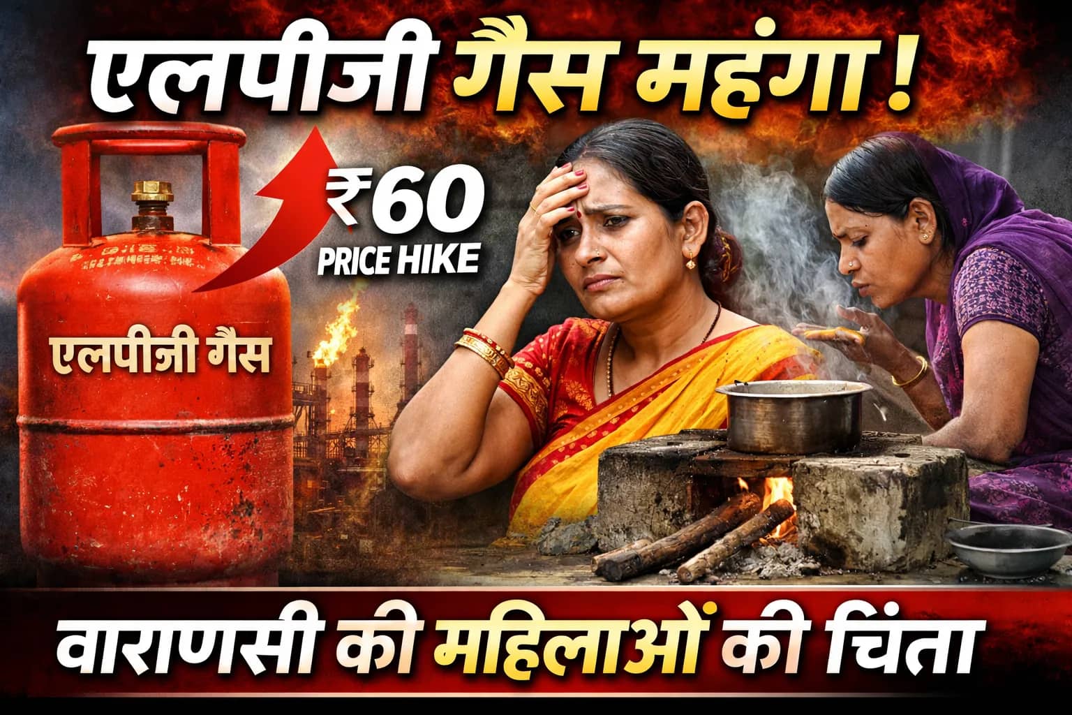 Gas Cylinder Price Increase Impacts Households in Varanasi