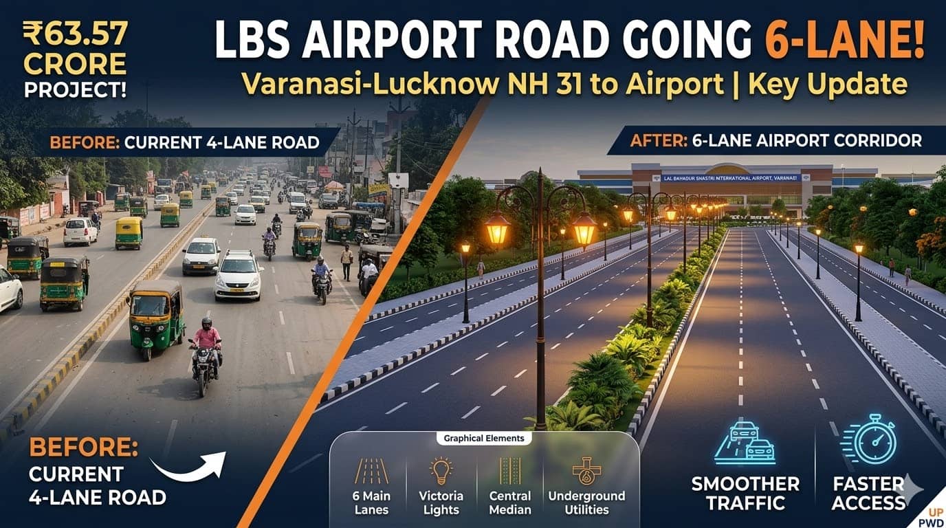 Six-Lane Corridor Planned for Airport Link Road in Varanasi