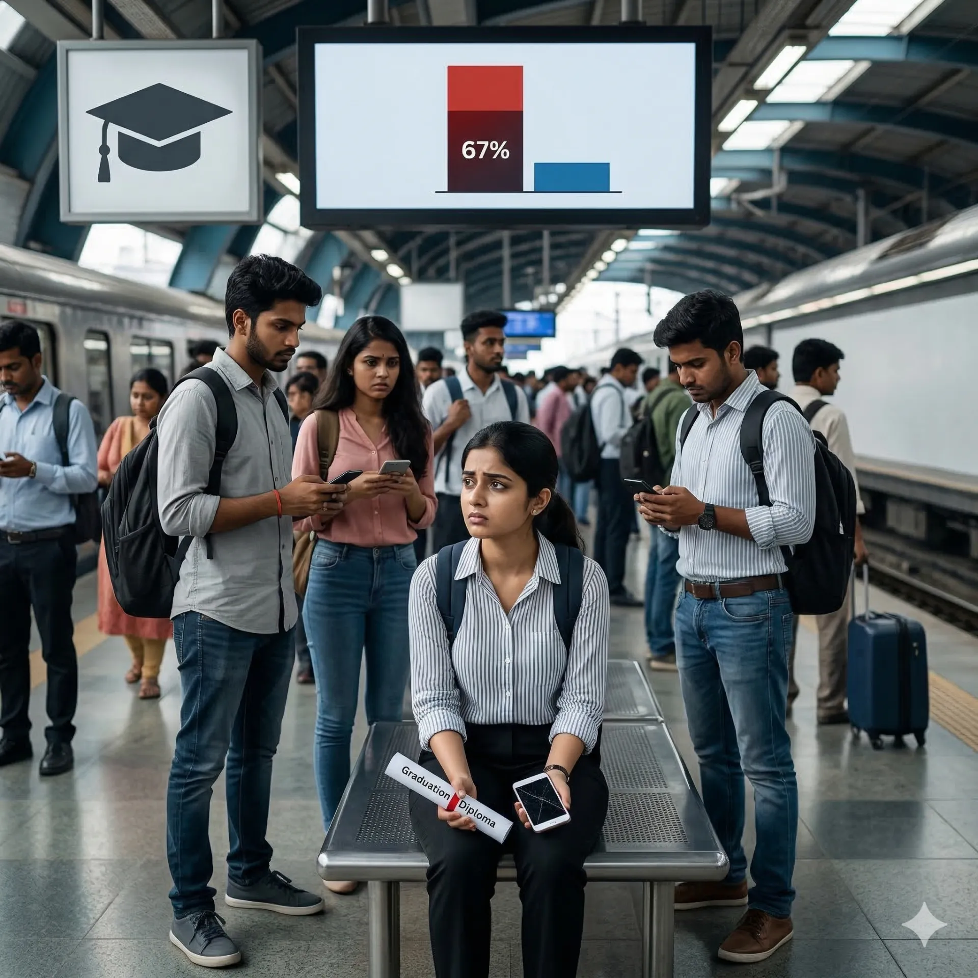 India’s Job Crisis: 67% of Unemployed Youth Are Graduates