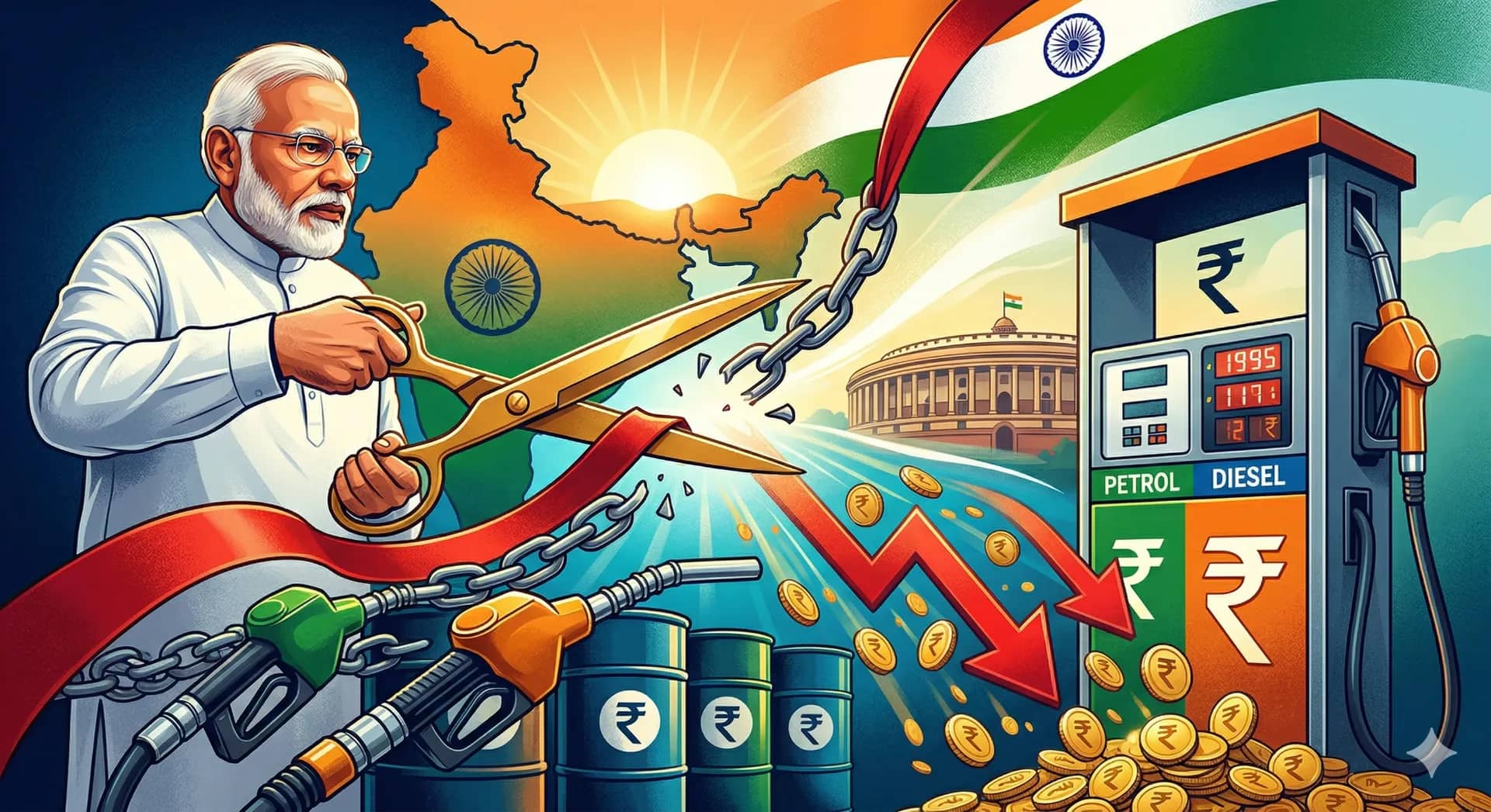 Petrol-Diesel Par Modi Sarkar Ka Bada Faisla: Excise Duty ₹10 Kam, Kya Saste Honge Daam?
