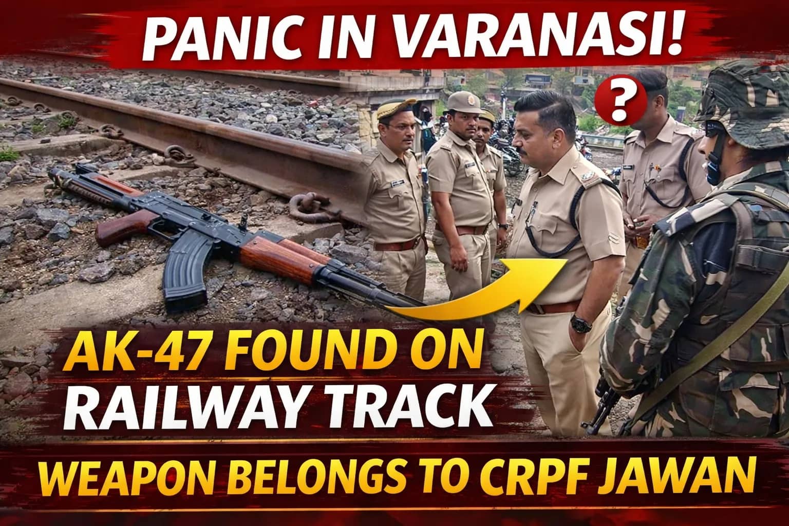 AK-47 Found on Railway Track in Varanasi Sparks Panic; Weapon Later Traced to CRPF Jawan