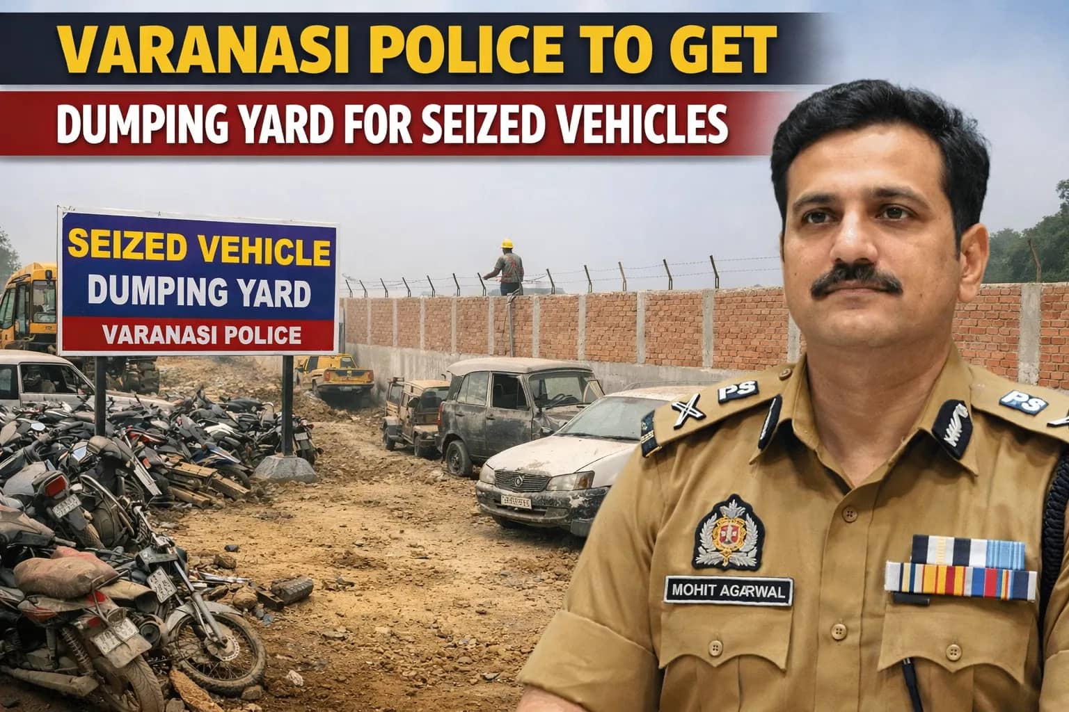 Varanasi Police to Get Dedicated Dumping Yard for Seized Vehicles, Initiative Led by Mohit Agarwal
