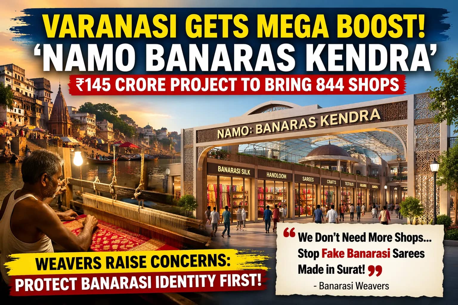 Namo Banaras Kendra Project in Varanasi: ₹145 Crore Mega Market Faces Opposition from Banarasi Saree Weavers
