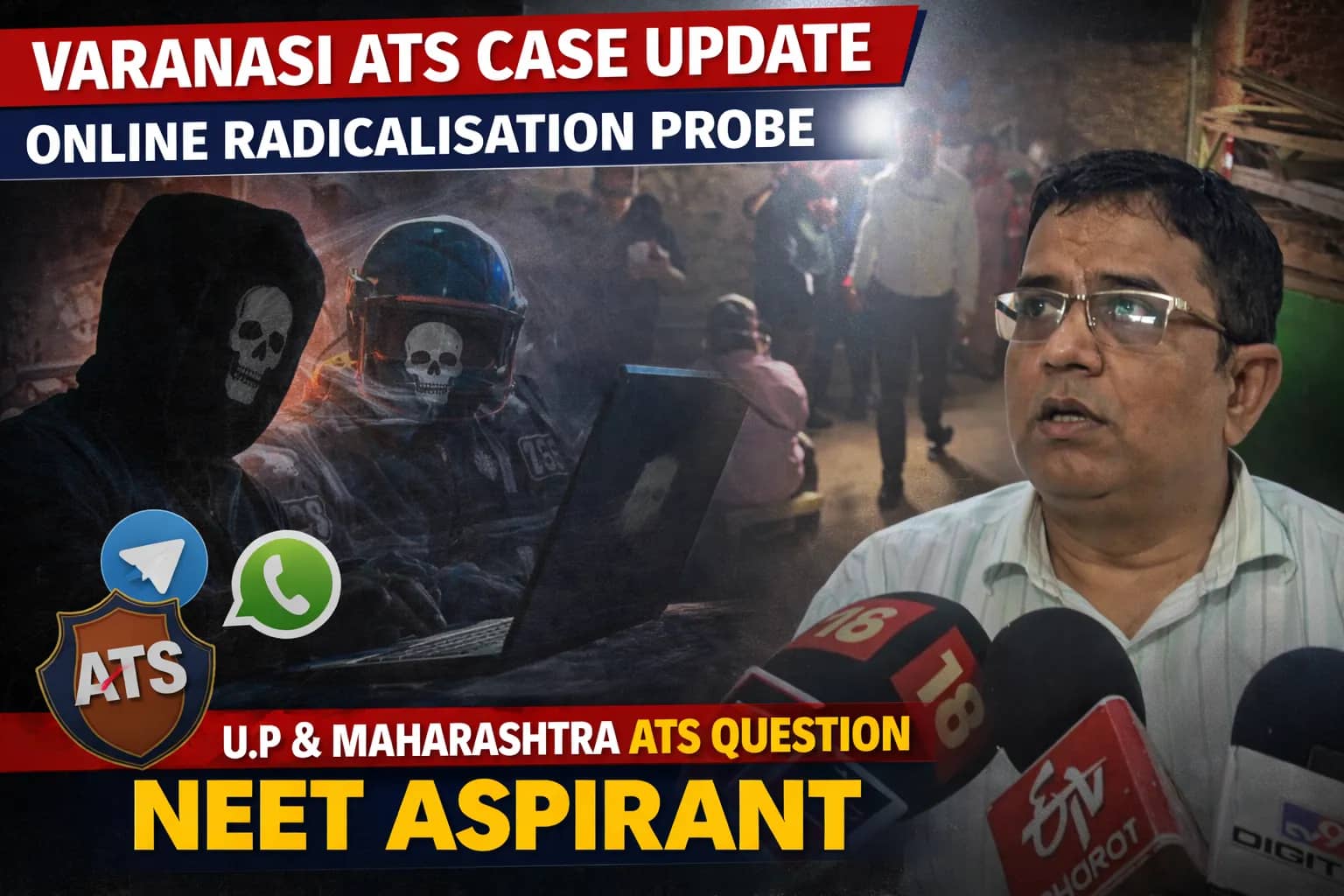 Varanasi ATS Probe: NEET Aspirant Questioned Over Suspected Online Radicalisation Links, Father Speaks Out