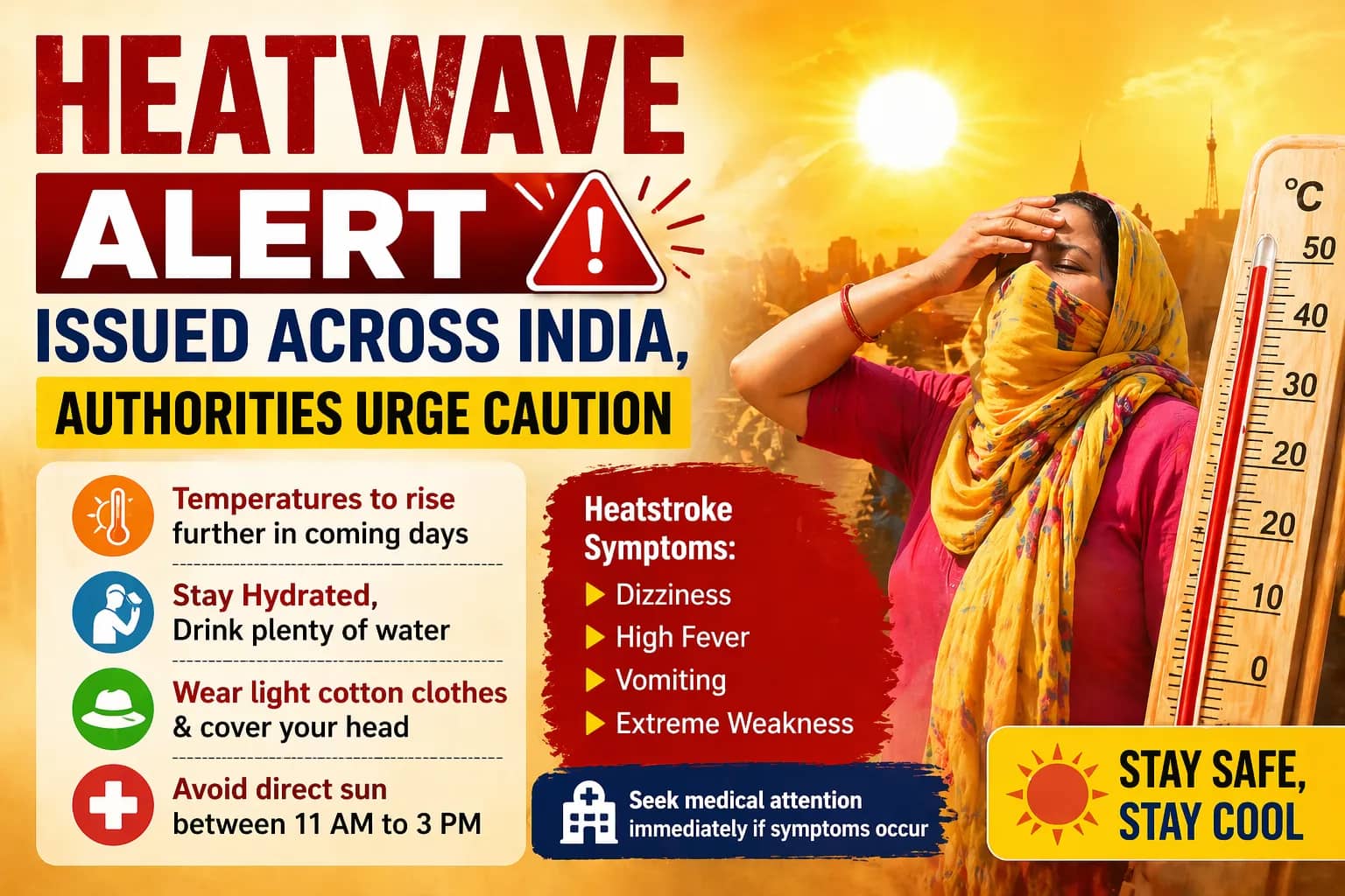 Heatwave Alert in India: IMD Issues Warning as Temperatures Rise, Doctors Share Safety Tips