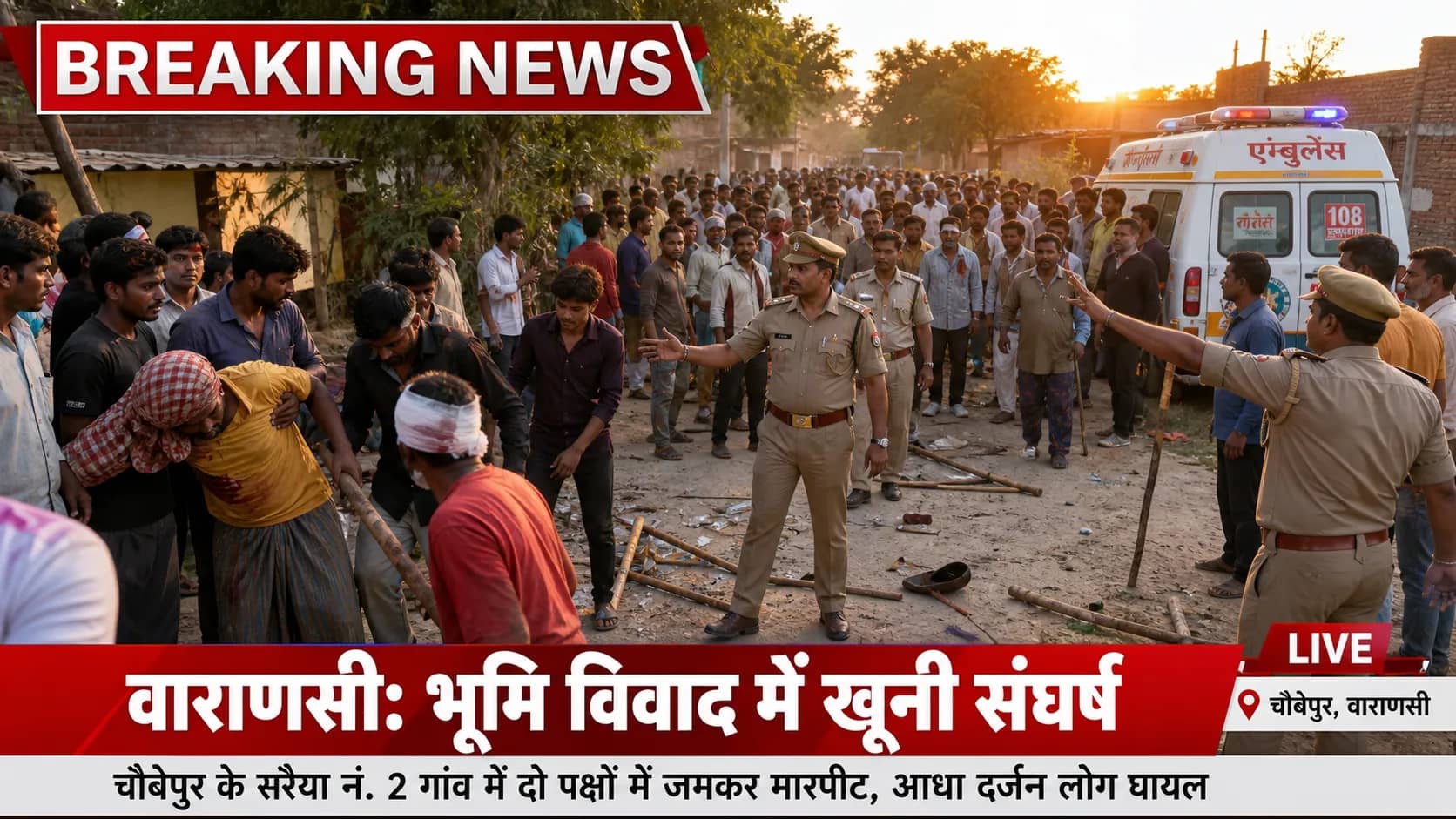 Land Dispute Turns Violent in Varanasi’s Chaubepur; Several Injured in Village Clash