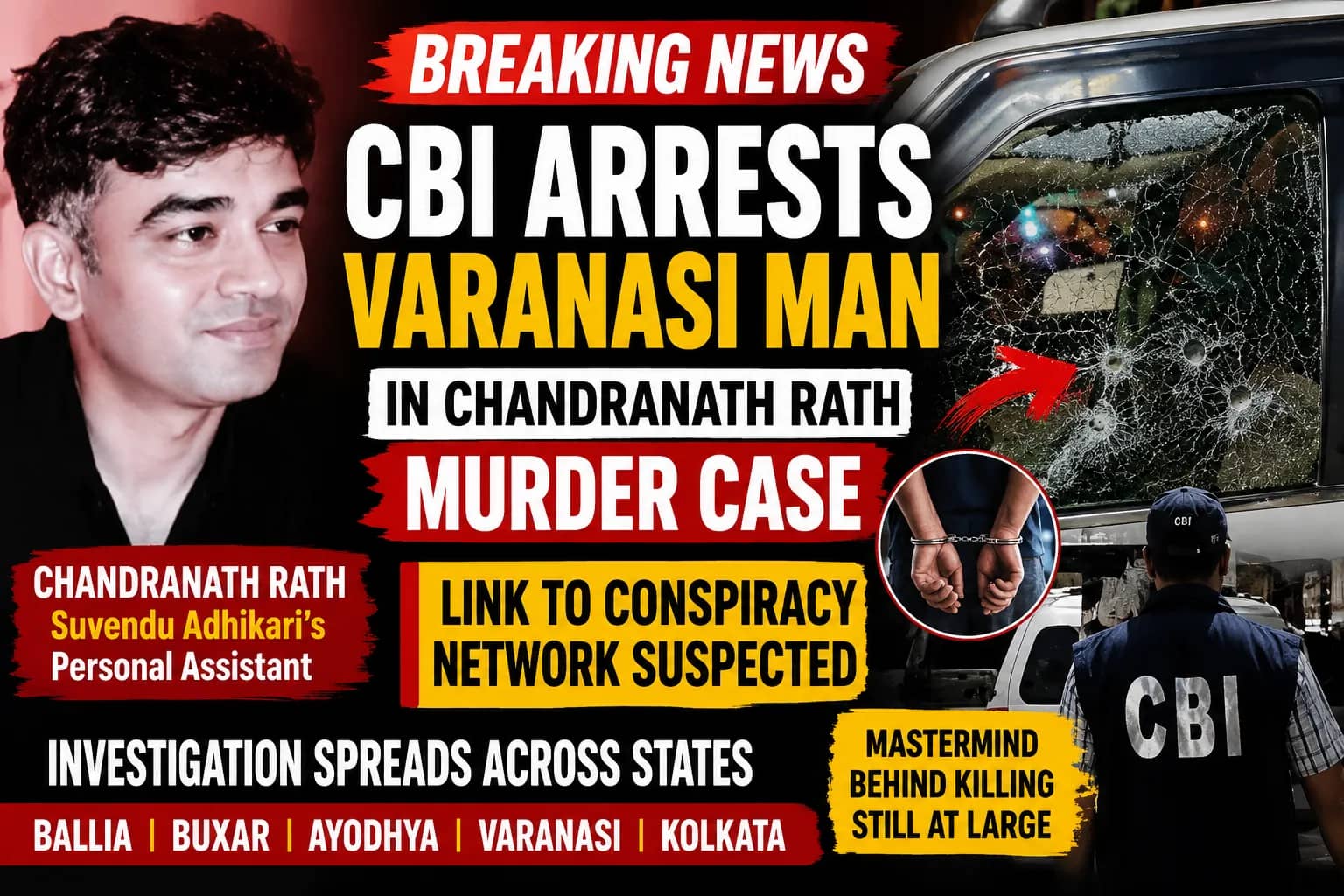 Varanasi Man Arrested by CBI in Chandranath Rath Murder Case, Probe Expands Across States