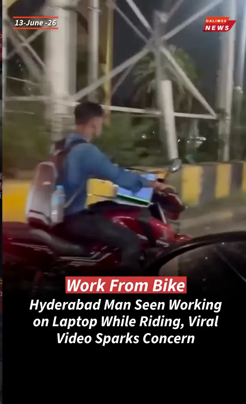 Viral "Work From Bike" Stunt in Hyderabad Sparks Road Safety Outcry