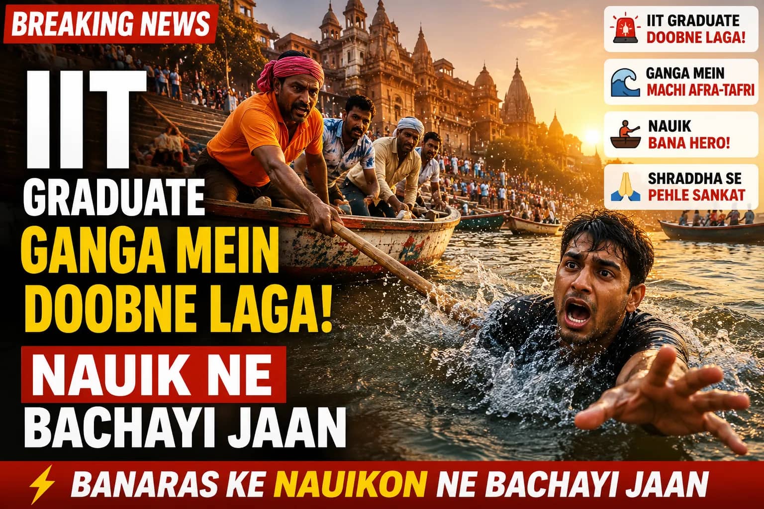 BHU Lecturer Banne Ka Sapna Lekar Aaya IIT Graduate, Ganga Mein Doobne Se Nauikon Ne Bachayi Jaan