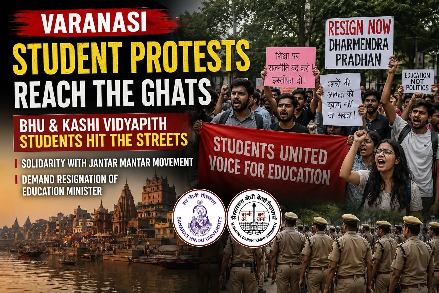 Jantar Mantar Protest Echoes in Prime Minister Narendra Modi's Parliamentary Constituency, Varanasi