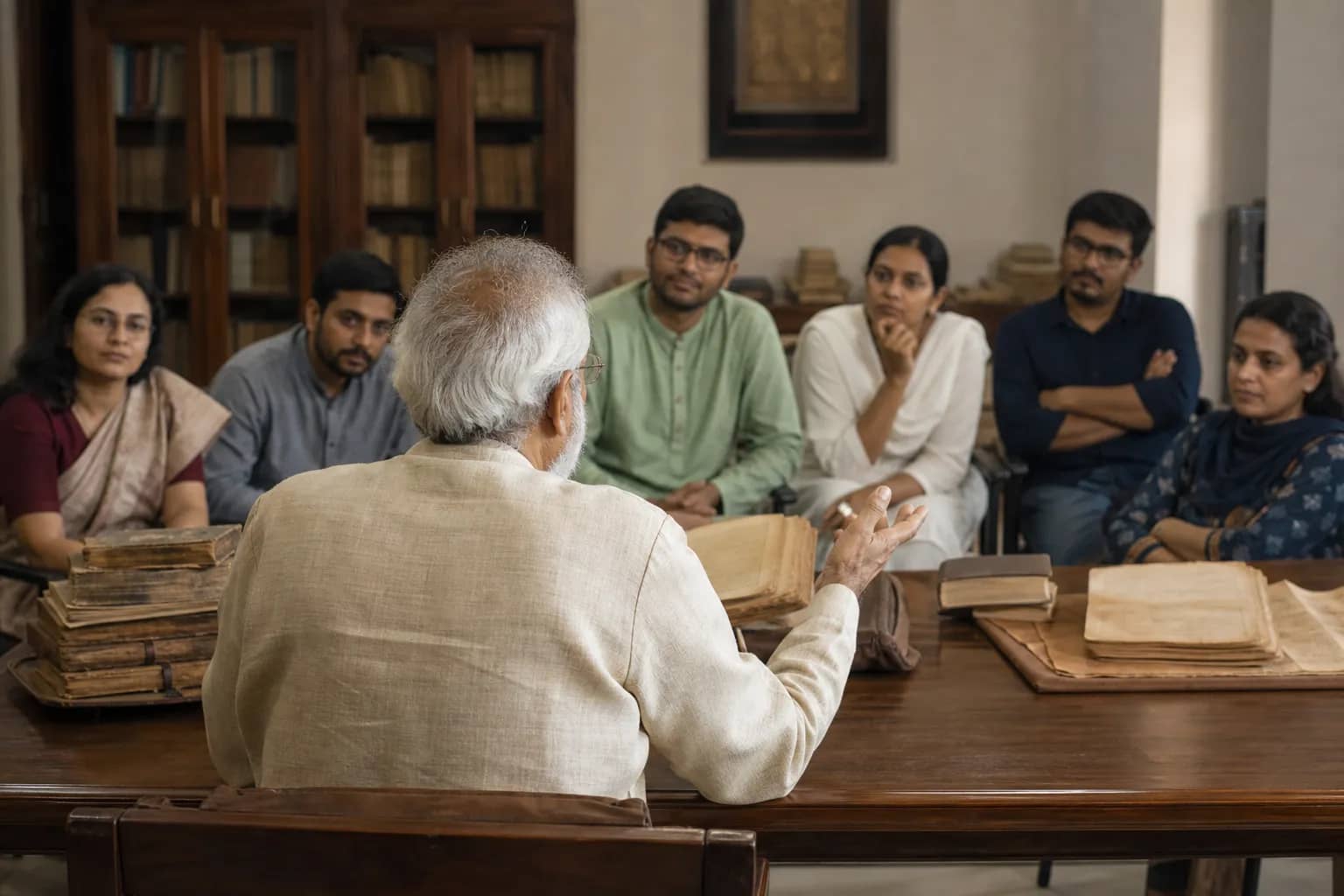 Representative scholarly discussion around historic Sant literature manuscripts
