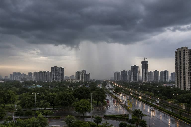 IMD Issues Yellow Alert for Rain, Thunderstorms and Gusty Winds in Gurugram