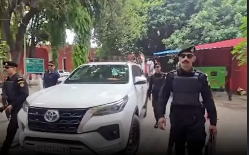 NSG commandos and local police officers during a high-level tactical security mock drill in Varanasi