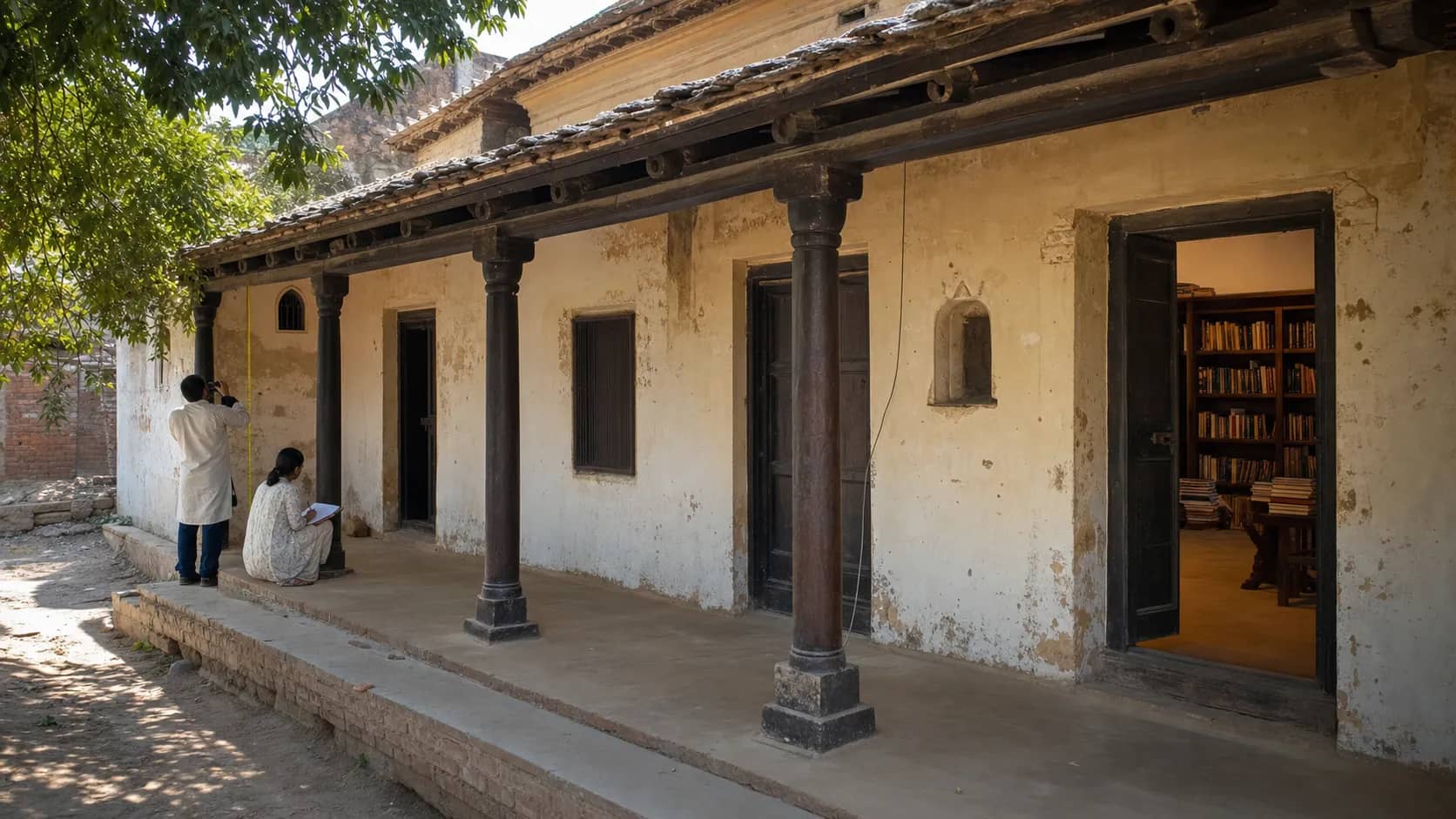 A traditional north Indian village house prepared as a literary museum in Lamahi near Varanasi