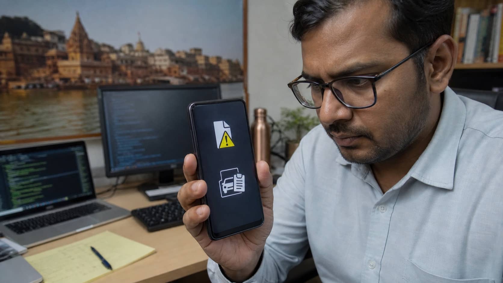 Fake E-Challan APK Hijacks Varanasi Entrepreneur’s WhatsApp, Spreads to 100 Contacts