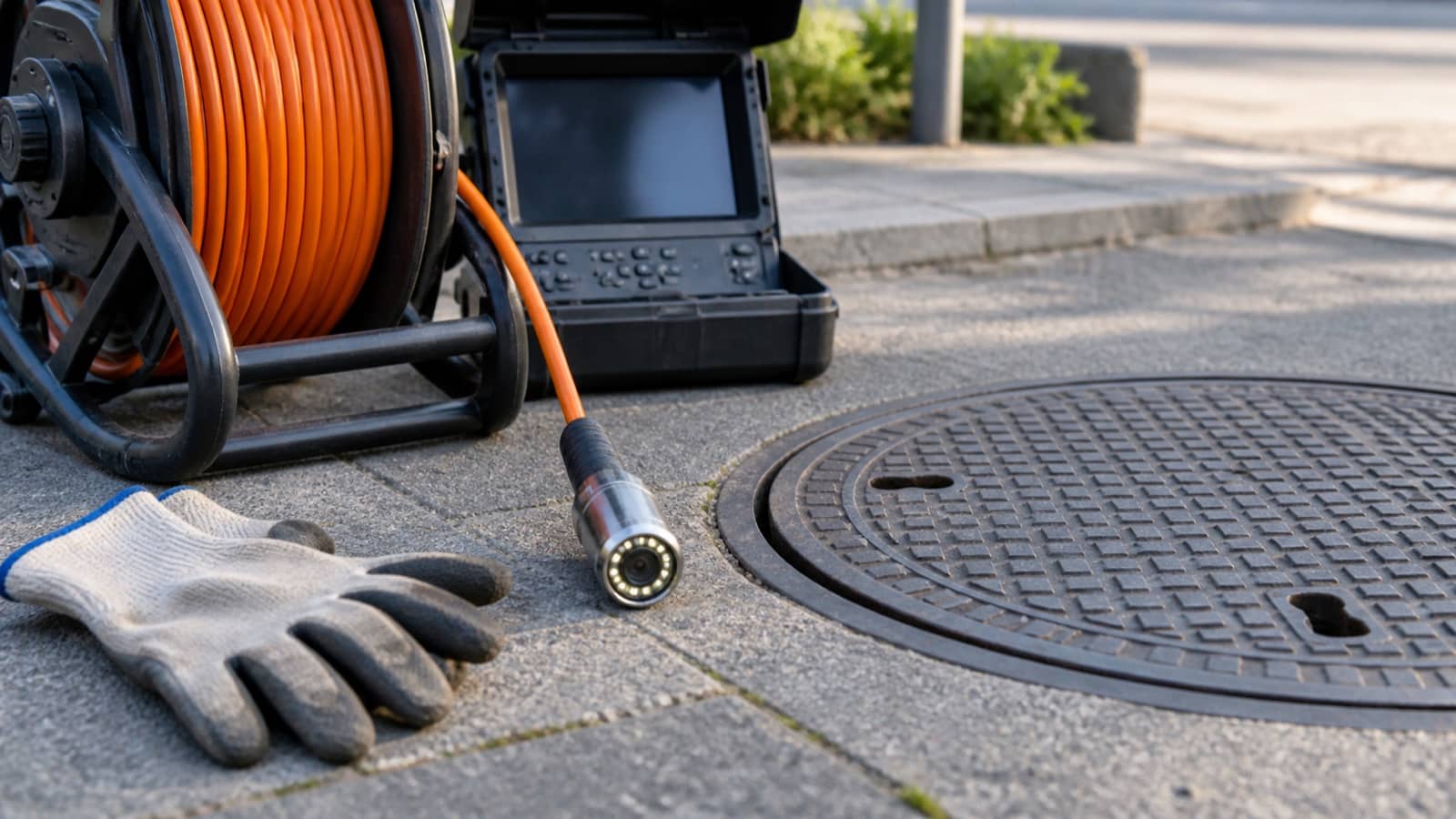 Representative image of sewer-maintenance equipment and sacks; not evidence from the reported site