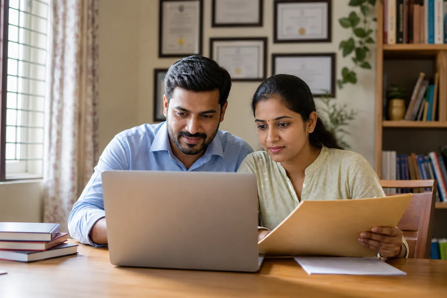 Teacher recruitment candidates checking examination results online