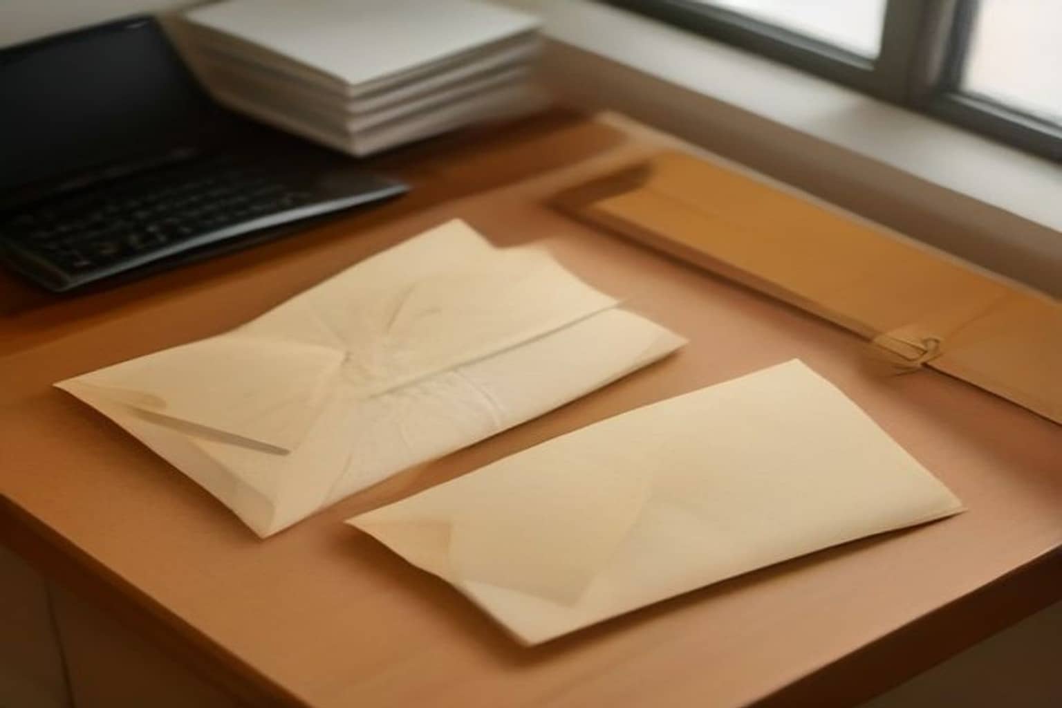 Representational illustration of university admission papers and a laptop on a counselling desk