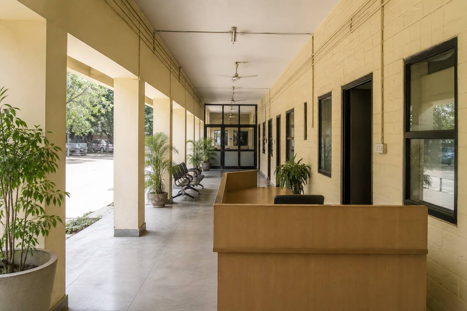 Helpline desk at a district control room