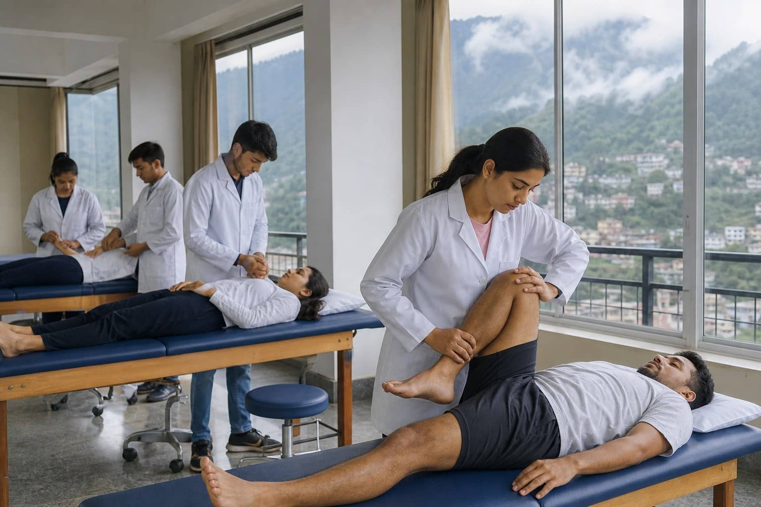 Representational illustration of a Himachal paramedical counselling desk with an unmarked printed merit sheet