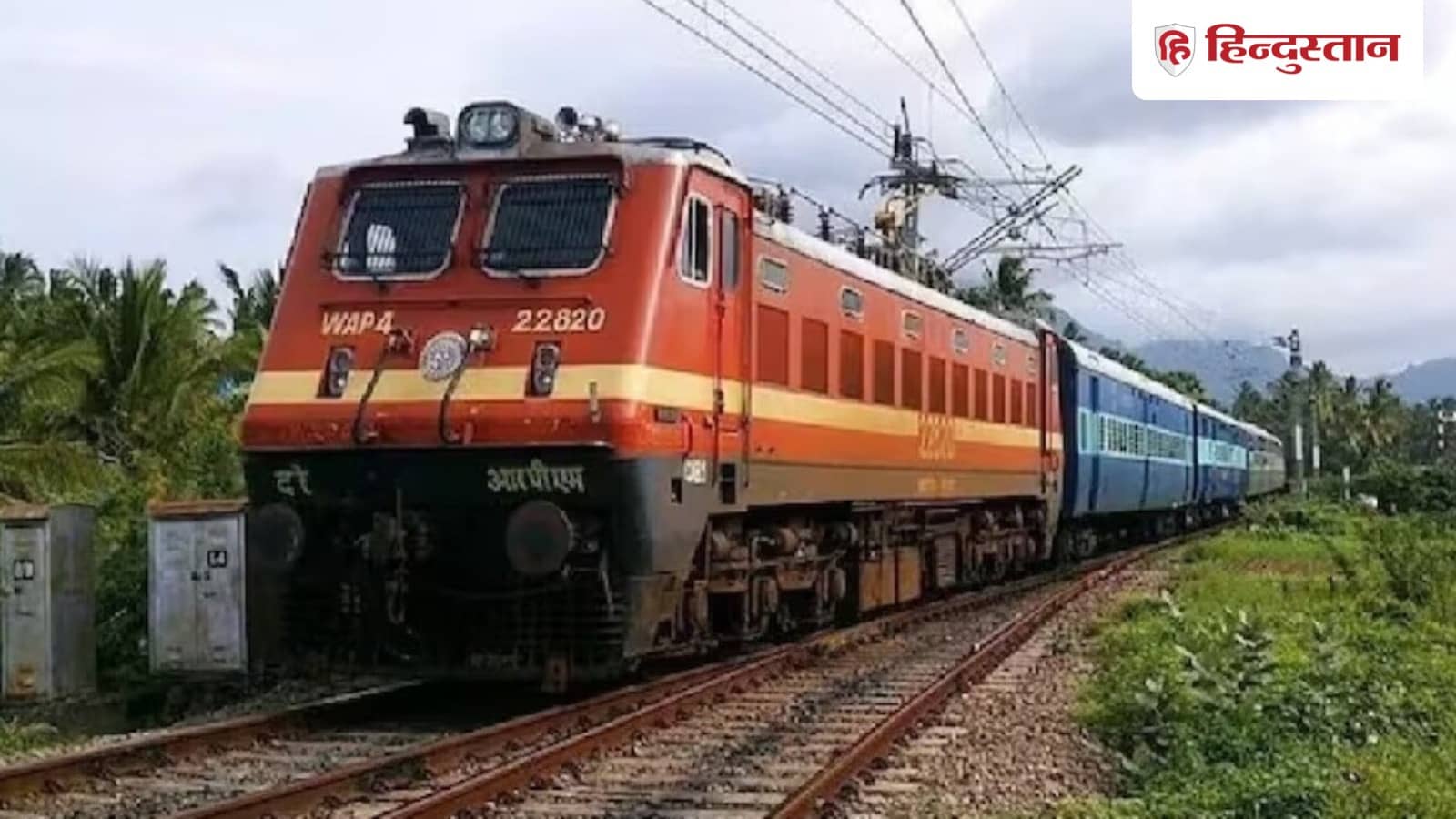 Passenger express train ready to depart for Varanasi during the festival rush